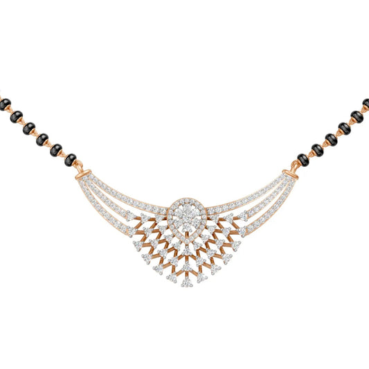 Teardrop Diamond Mangalsutra Rose Gold