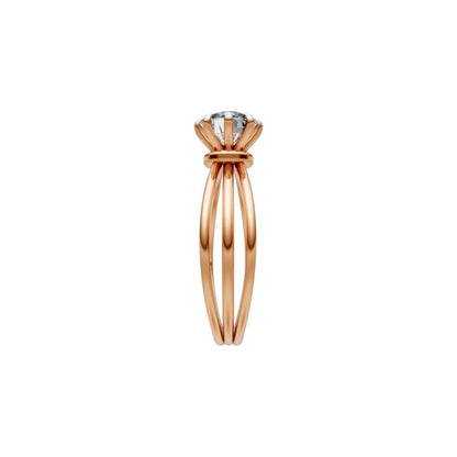 SplitShine Solitaire Ring Rose Gold