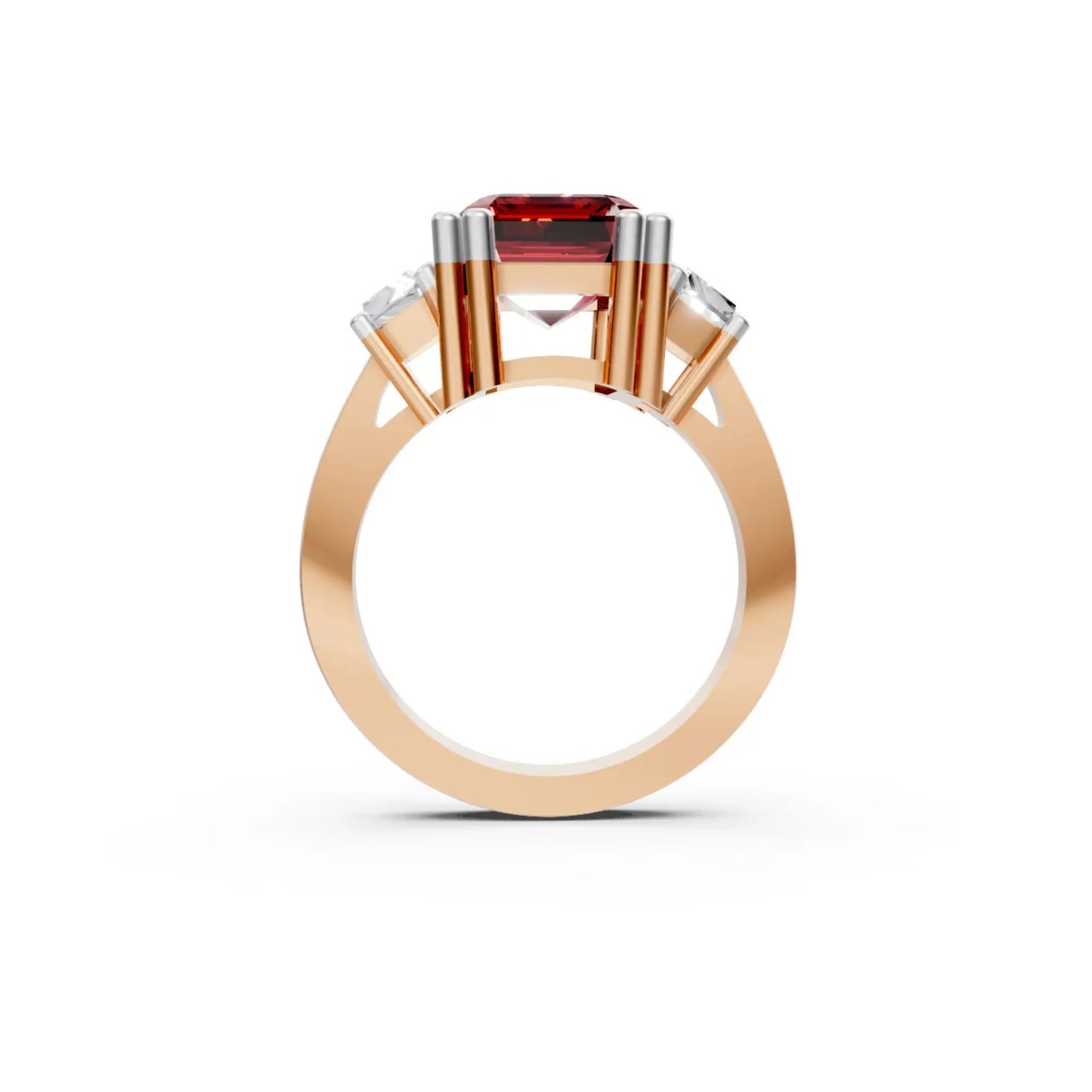 CrimsonFlare Ruby & Diamond Ring Rose Gold 