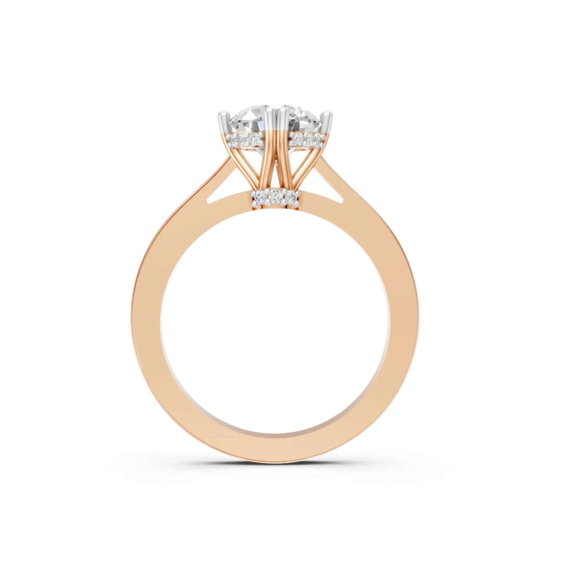 Timeless Solitaire Diamond Ring Rose Gold