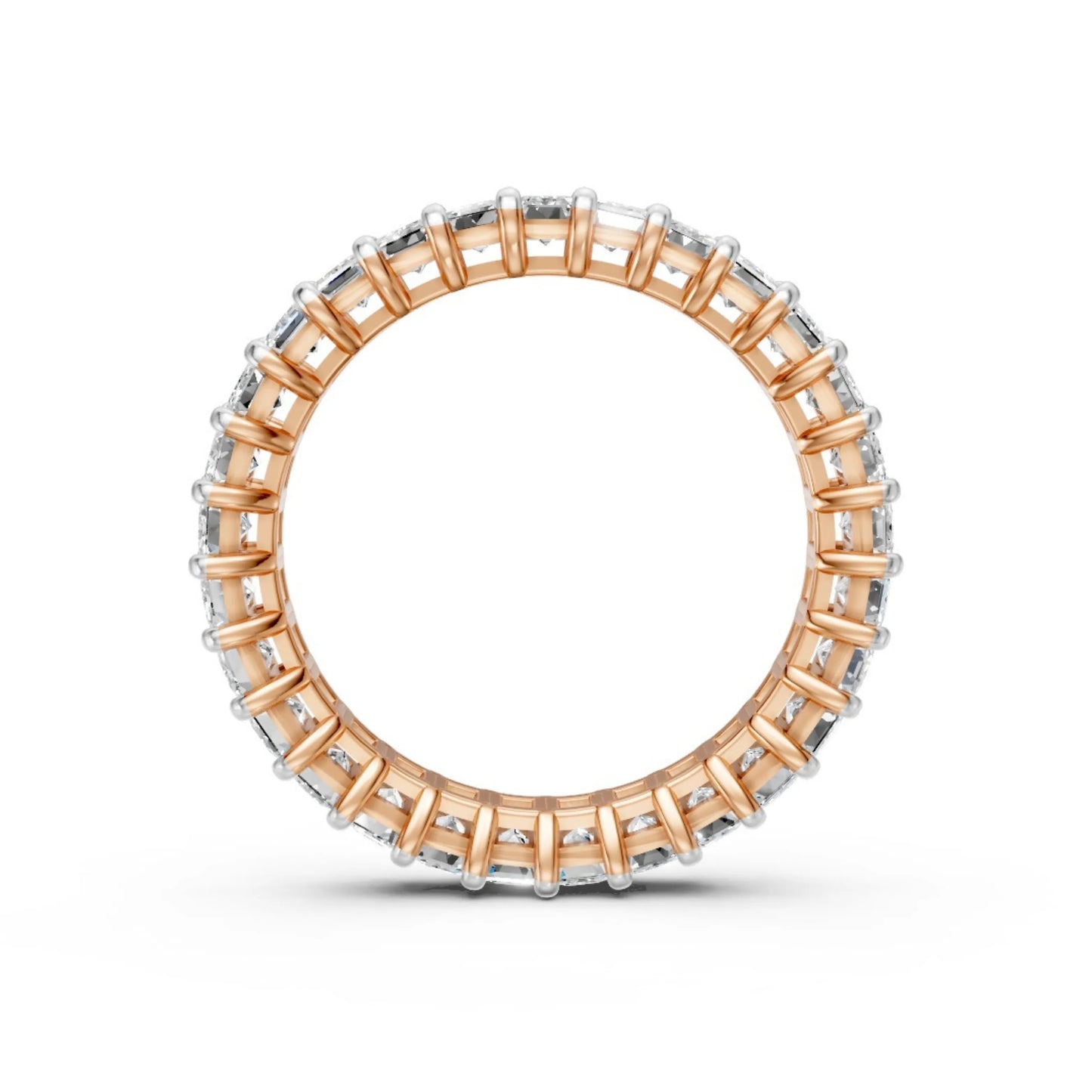 Emerald Eternity Ring Rose Gold