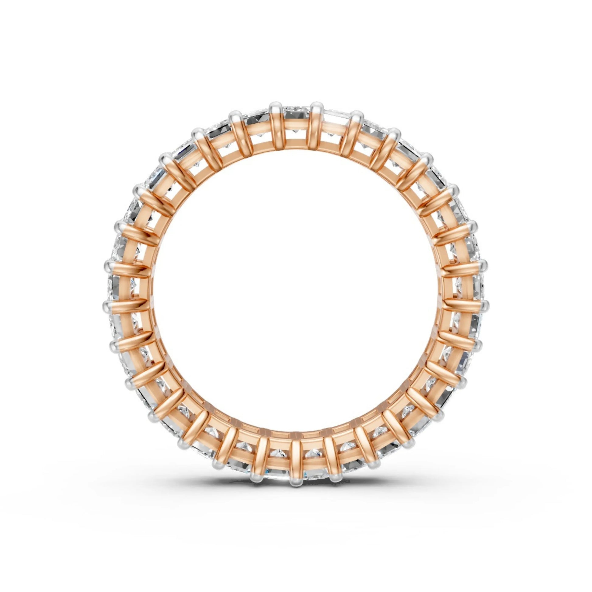 Emerald Eternity Ring Rose Gold