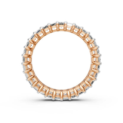 Emerald Eternity Ring Rose Gold