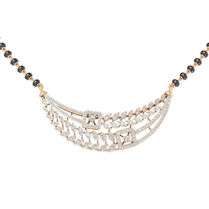 Graceful Leaf Mangalsutra Rose Gold