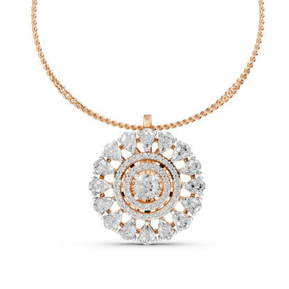 Grand Halo Pendant Rose Gold