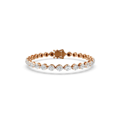 Contemporary Diamond Bracelet Rose Gold