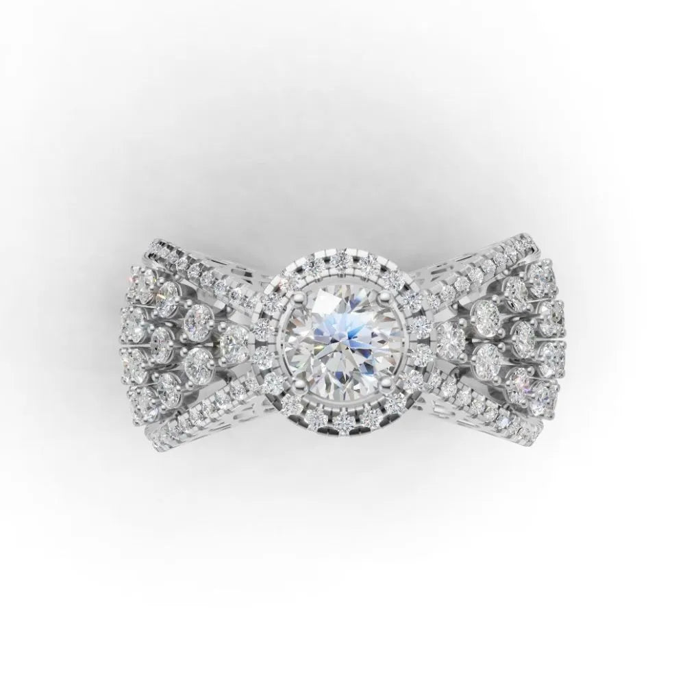 Bridal Statement Ring White Gold