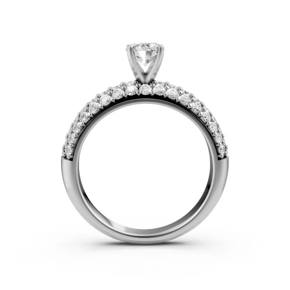 Triluxe Sparkle Solitaire Ring White Gold