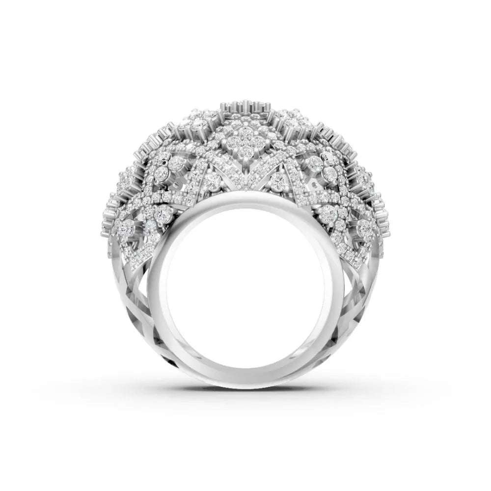 DomeLuxe Gold Diamond Ring White Gold