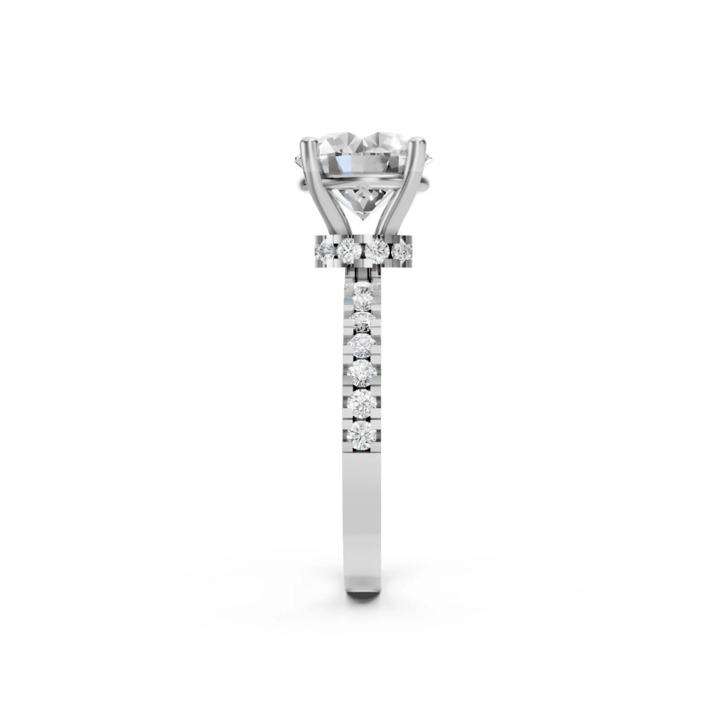 PureGlow Pavé Band Ring White Gold 