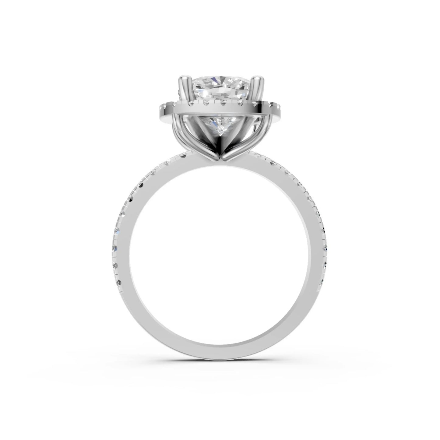 Timeless Bloom Solitaire Ring White Gold