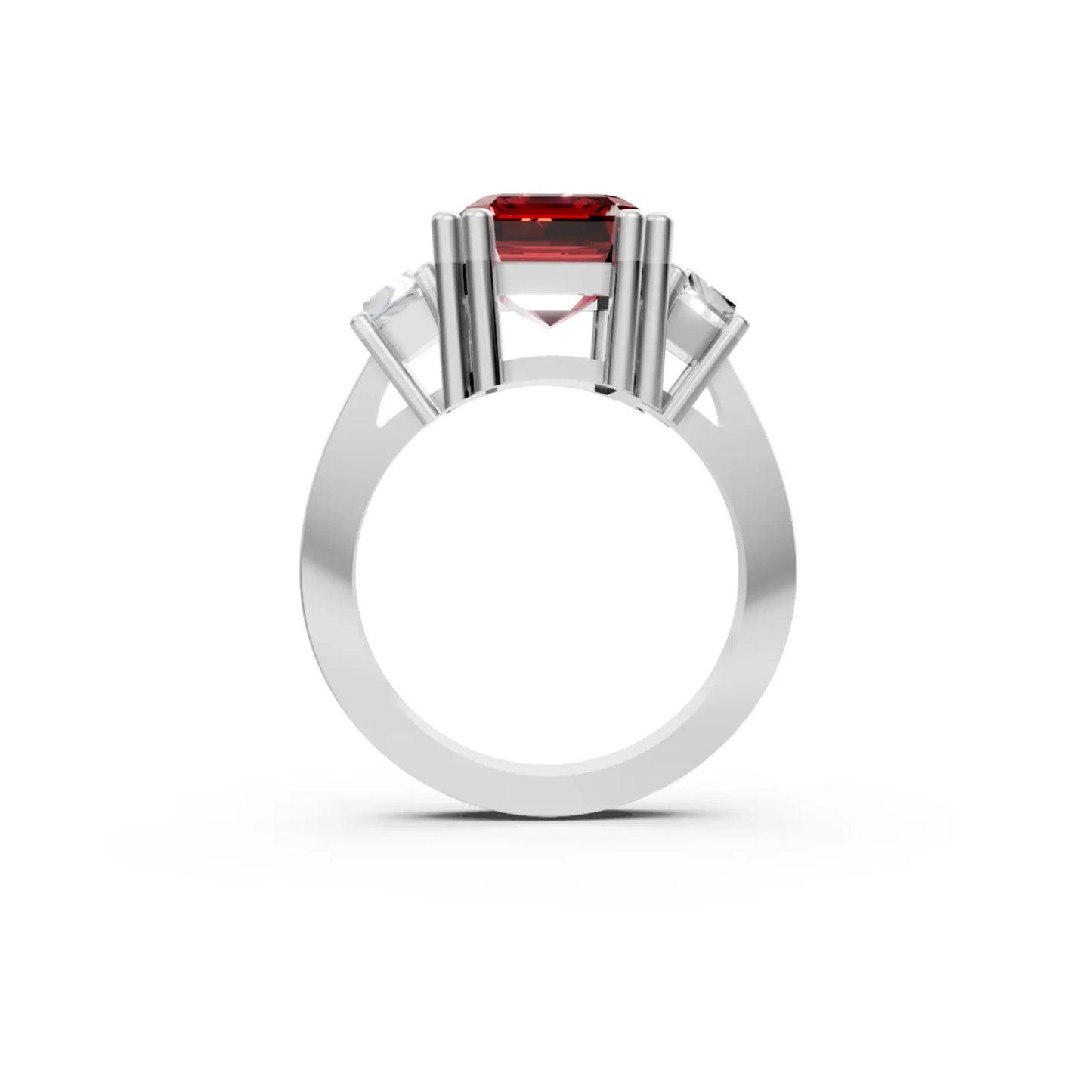 CrimsonFlare Ruby & Diamond Ring White Gold