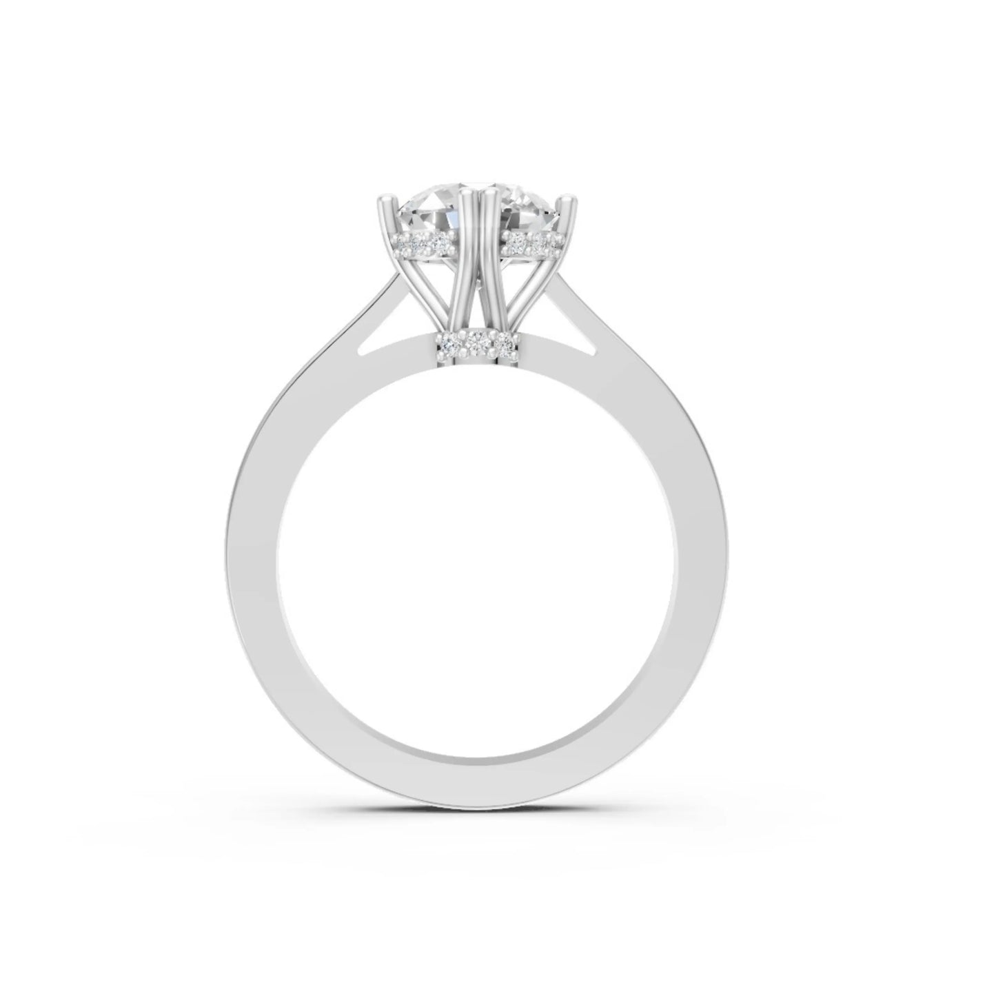 Timeless Solitaire Diamond Ring White Gold