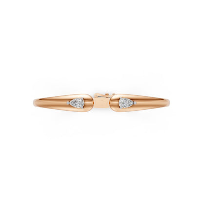 Elegant Open Diamond Bangle Rose Gold