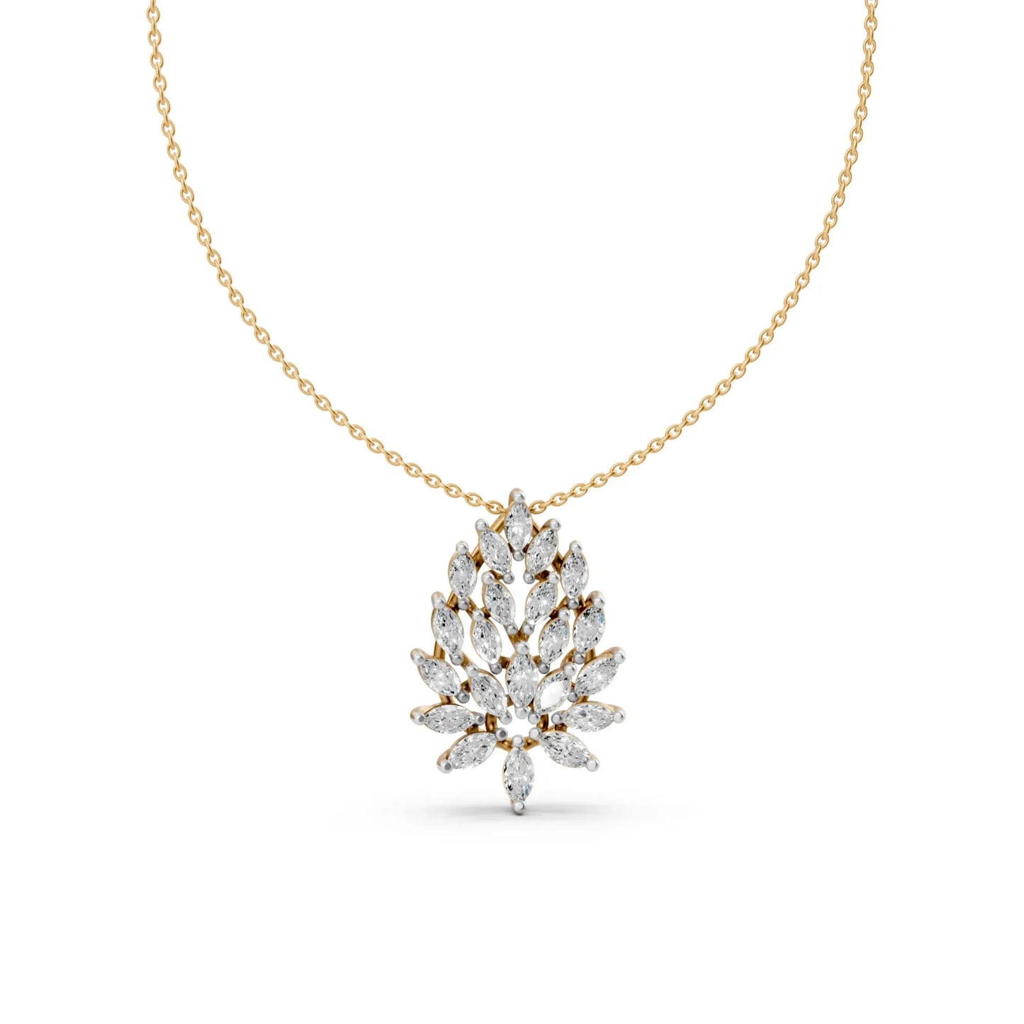 Leaf Pendant Yellow Gold