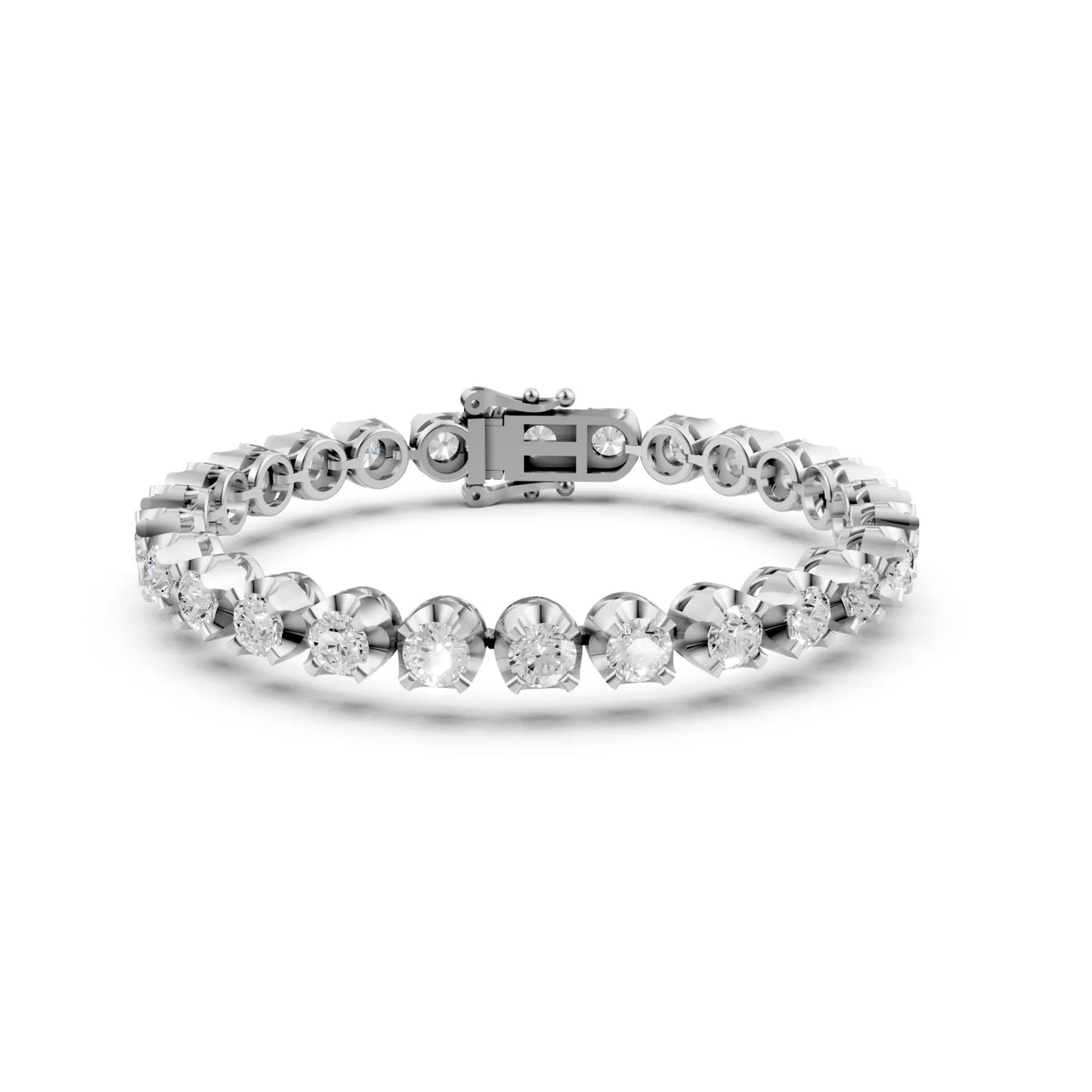 Classic Diamond Tennis Bracelet White Gold