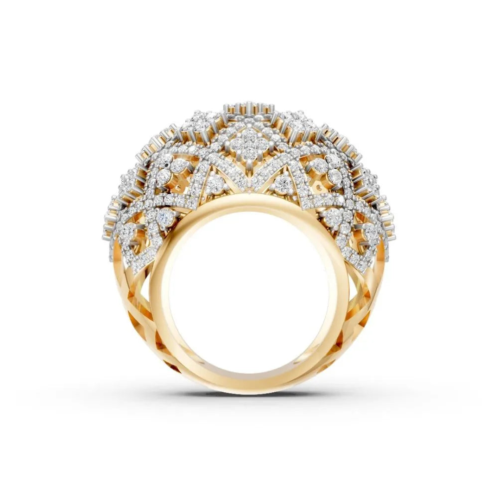 DomeLuxe Gold Diamond Ring Yellow Gold