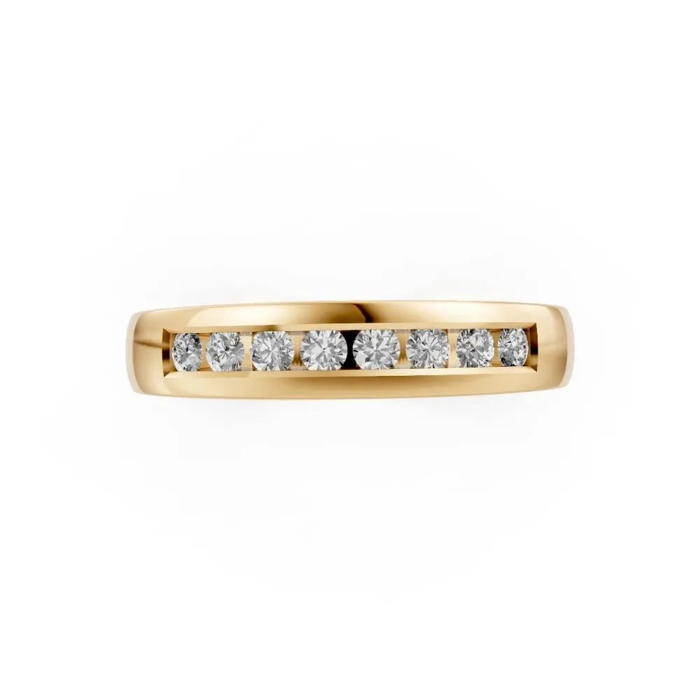 ClassicChannel Round Diamond Band Yellow Gold