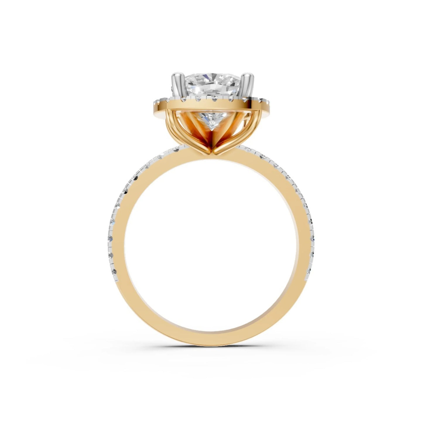 Timeless Bloom Solitaire Ring Yellow Gold