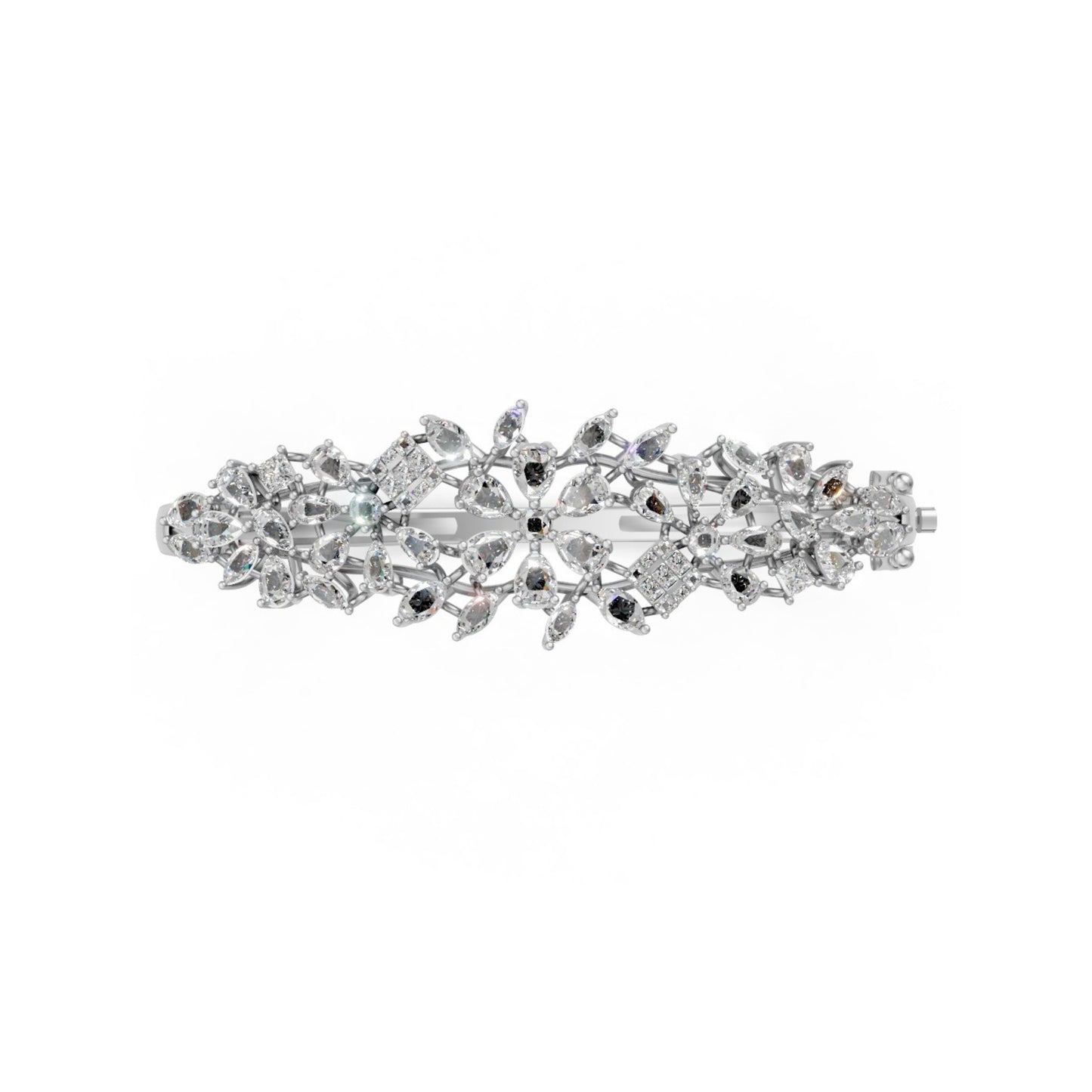 Floral Diamond Bracelet for Timeless Grace White Gold