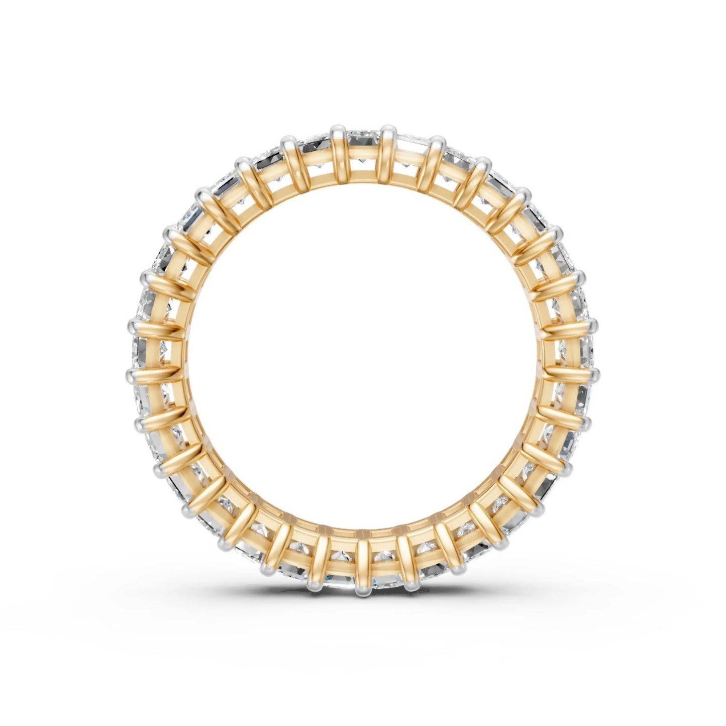 Emerald Eternity Ring Yellow Gold