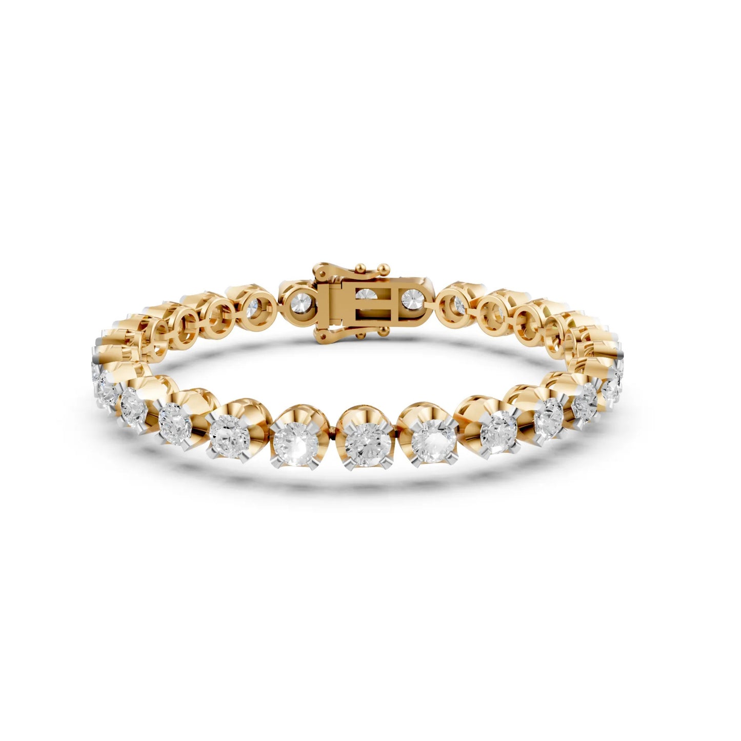 Classic Diamond Tennis Bracelet Yellow Gold