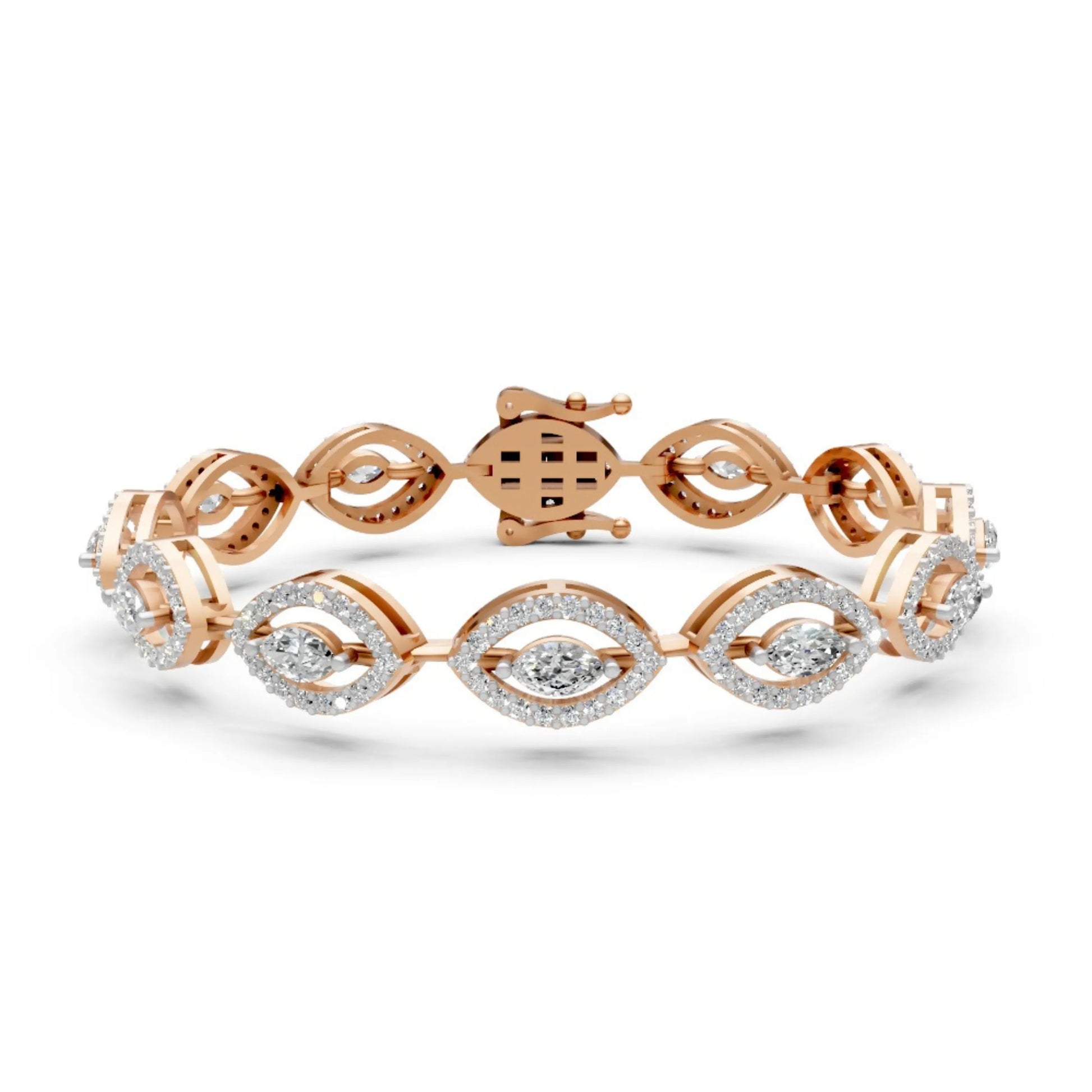 Paisley Diamond Bracelet Rose Gold