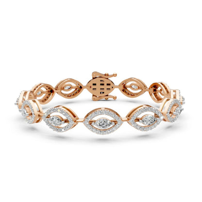 Paisley Diamond Bracelet Rose Gold