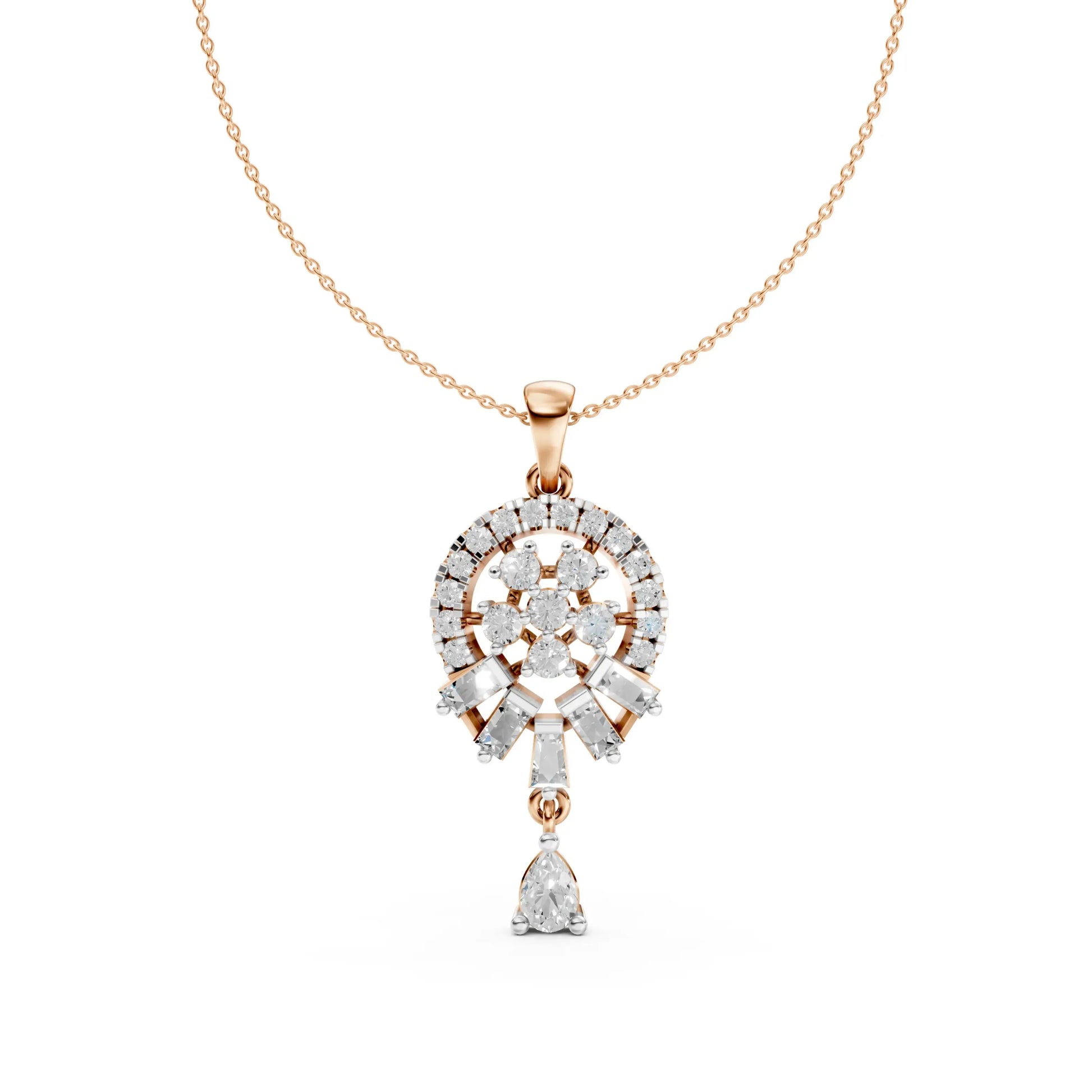 Radiant Drop Pendant Rose Gold