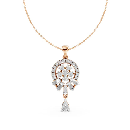 Radiant Drop Pendant Rose Gold
