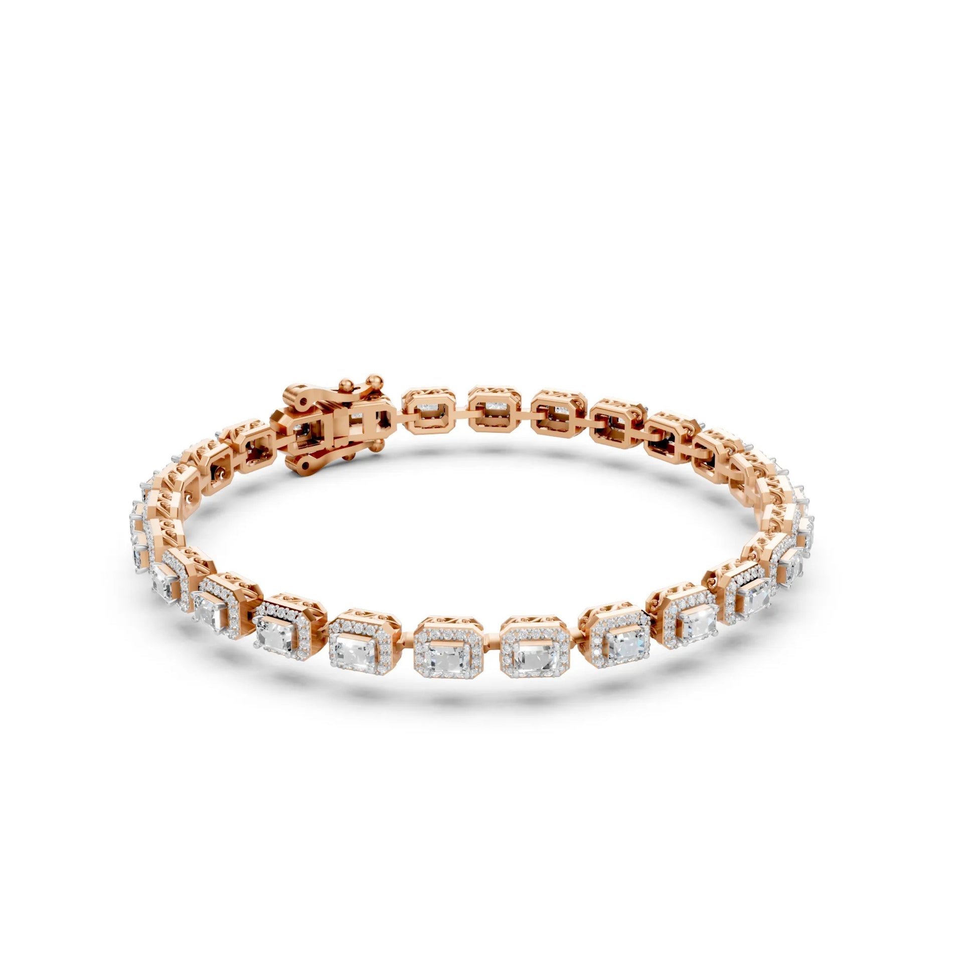 Elegant Diamond Bracelet Rose Gold