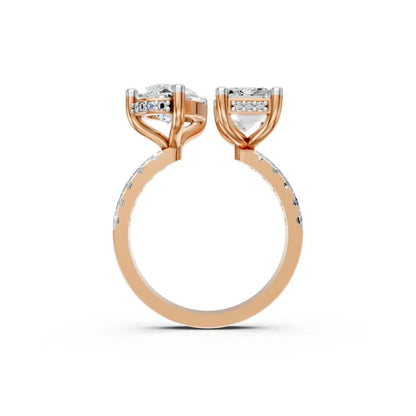 DuoCut Harmony Open Diamond Ringm Rose Gold