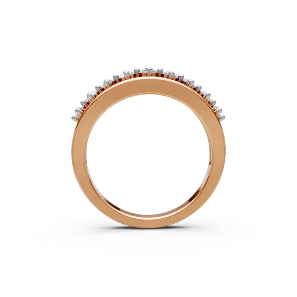 Vintage Filigree Diamond Band Rose Gold