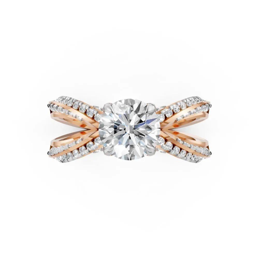 TwinGrace Diamond Bridal Set Rose Gold