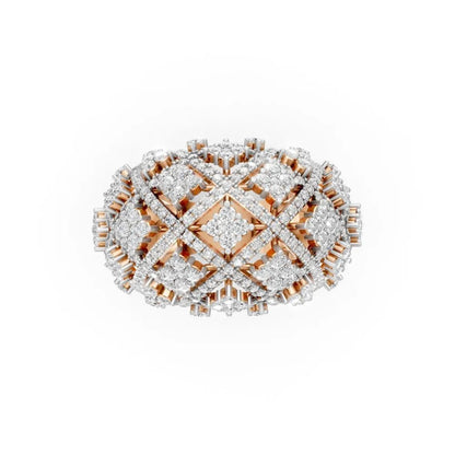 DomeLuxe Gold Diamond Ring Rose Gold