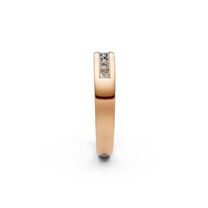 ClassicChannel Round Diamond Band Rose Gold