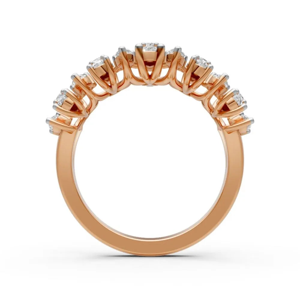 RoseBloom Floral Cluster Ring Rose Gold