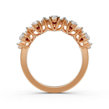 RoseBloom Floral Cluster Ring Rose Gold
