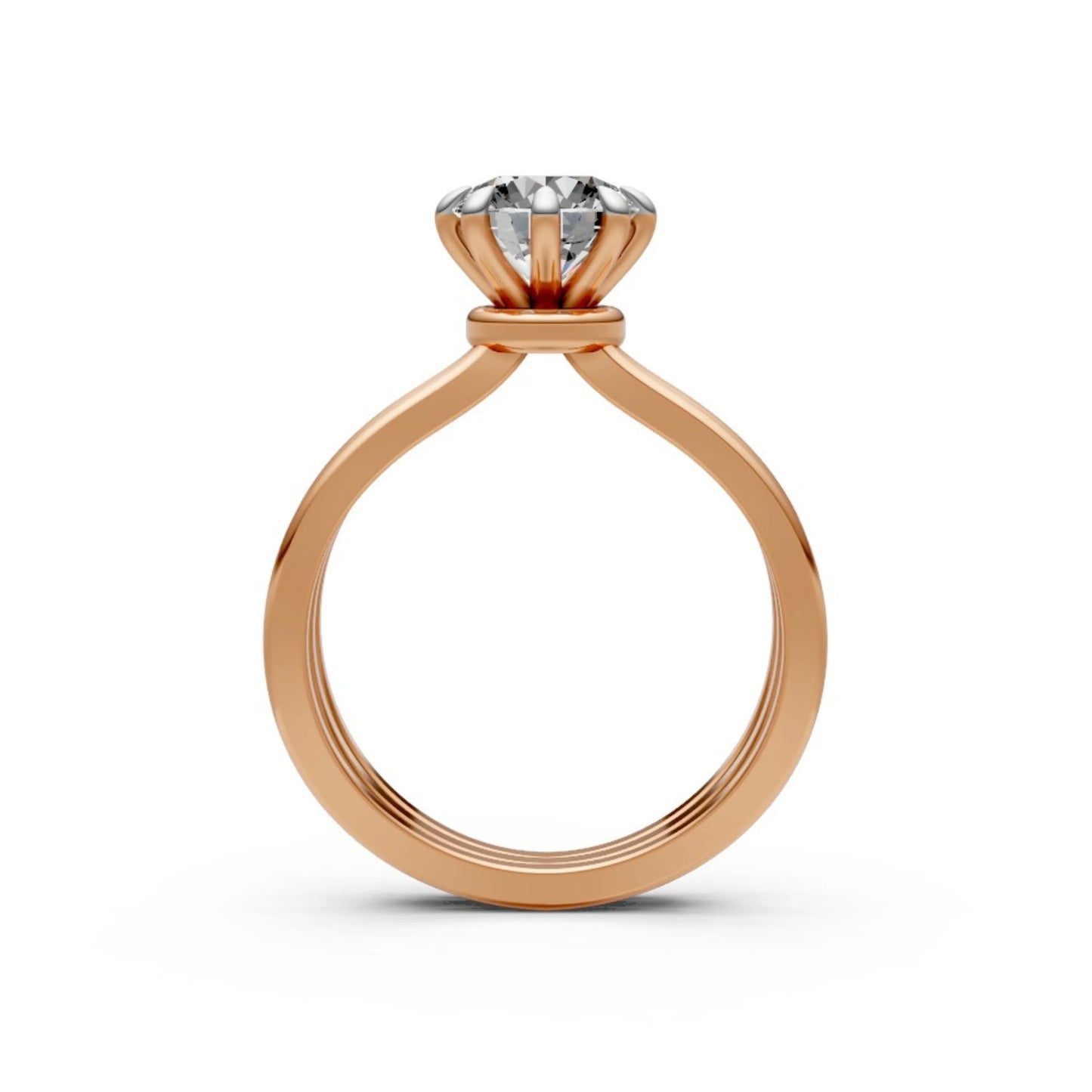 SplitShine Solitaire Ring Rose Gold