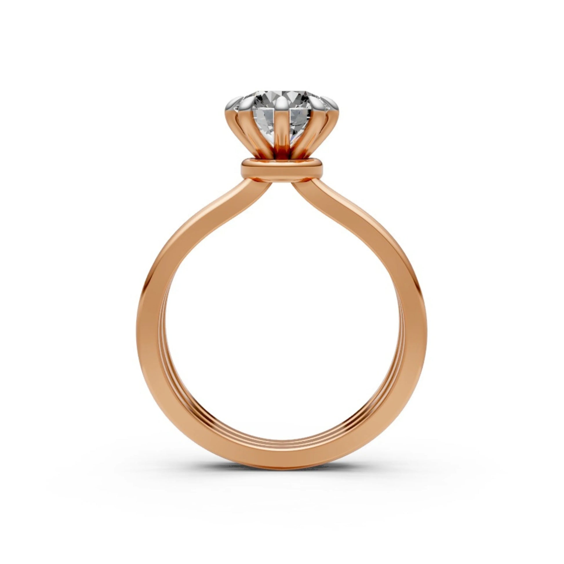 SplitShine Solitaire Ring Rose Gold