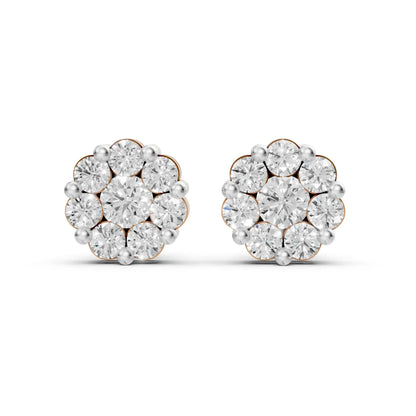Round Diamond Earrings – Studs, Hoops & Florals Rose Gold