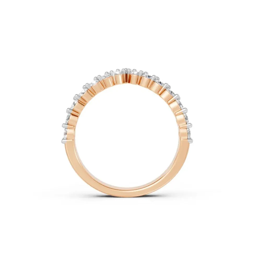 Timeless V-Curve Wedding Band Rose Gold