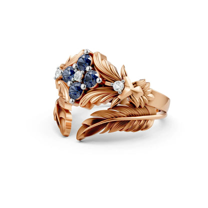 TanzanLeaf Diamond Ring Rose Gold