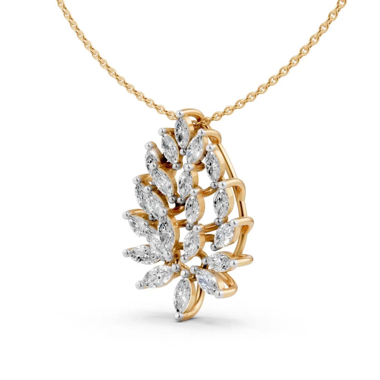 Leaf Pendant Yellow Gold