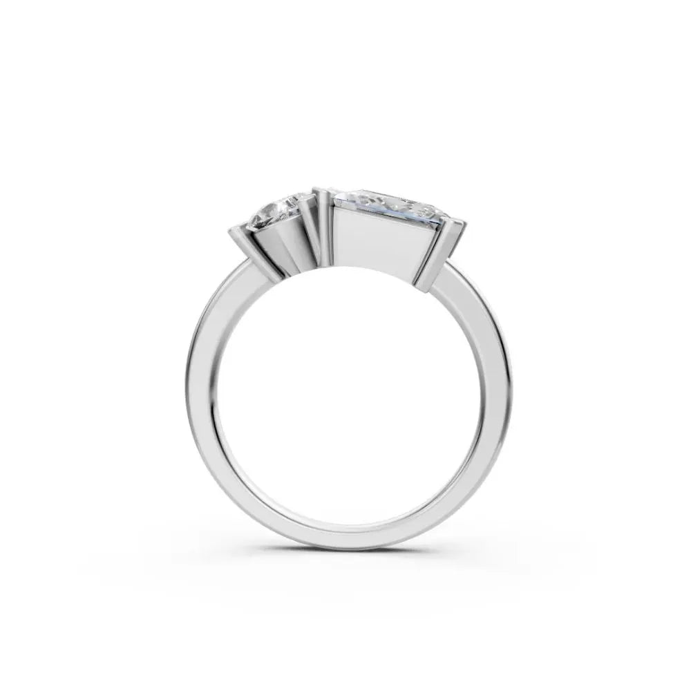 Eternal Duo Toi et Moi Ring White Gold