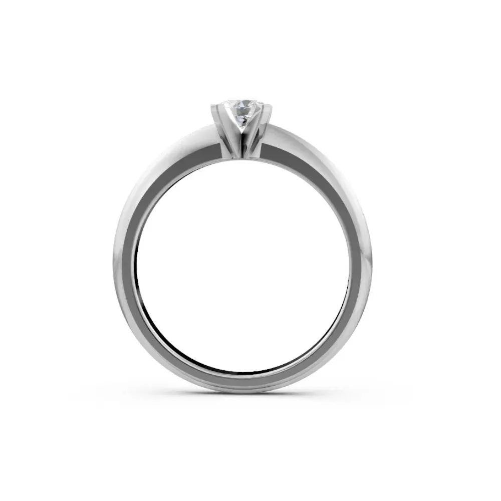 Eternal Shine Solitaire Ring White Gold