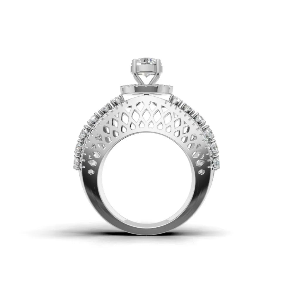 Bridal Statement Ring White Gold