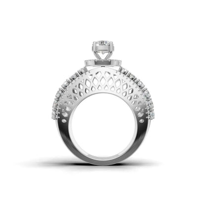 Bridal Statement Ring White Gold
