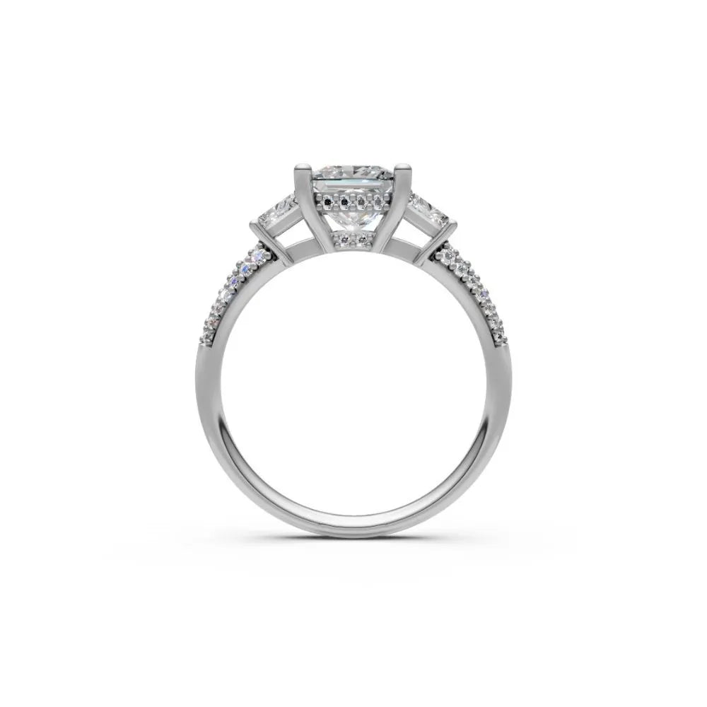 RegalEdge Princess Cut Ring White Gold