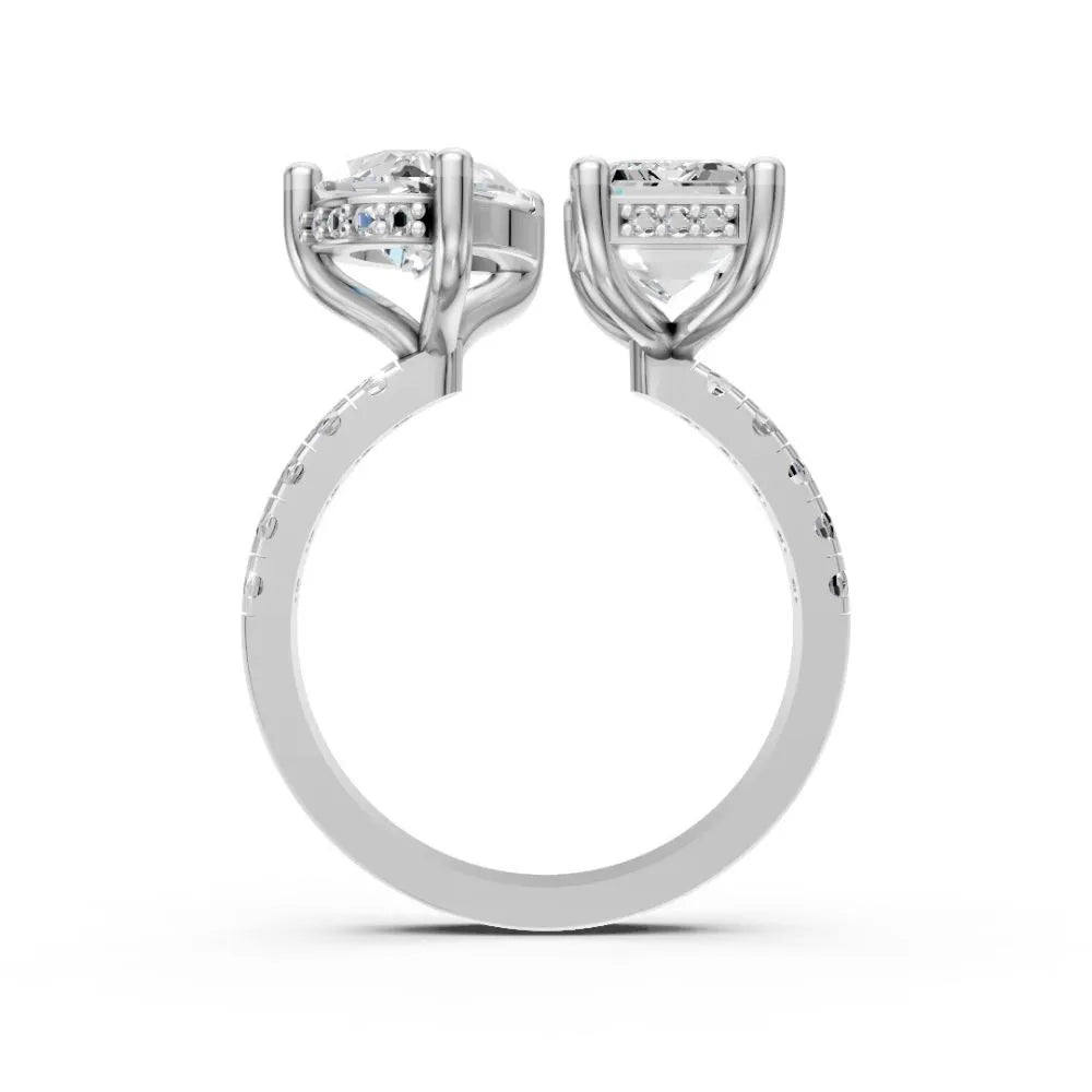 DuoCut Harmony Open Diamond Ring White Gold